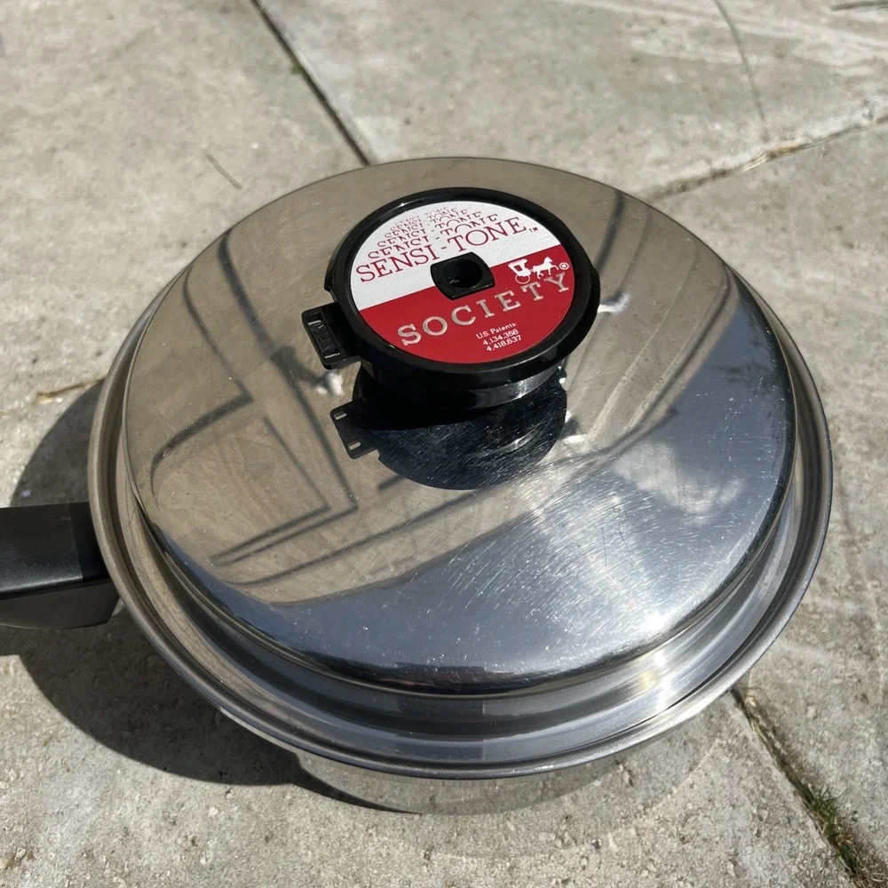 Society Sensi-Tone Cookware Ultrex 7, T304S, 1 Pan W/Lid USA Made